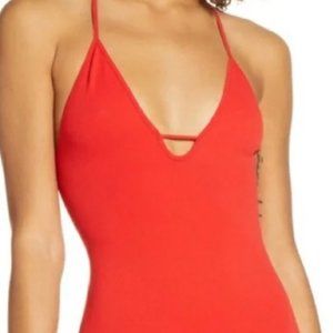 Free People Red Intimates Seamless Bodysuit